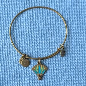 Gold and Turquoise Bangle Bracelet